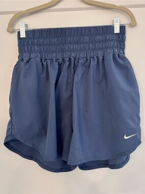 Nike Women's Navy Elastic-Waist Athletic Shorts